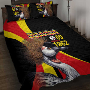 Uganda Independence Day with Crowned Cranes Quilt Bed Set