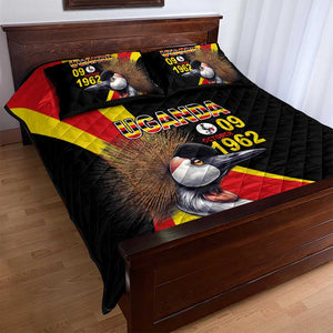 Uganda Independence Day with Crowned Cranes Quilt Bed Set