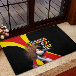 Uganda Independence Day with Crowned Cranes Rubber Doormat