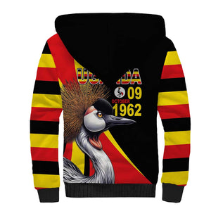 Uganda Independence Day with Crowned Cranes Sherpa Hoodie