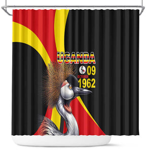 Uganda Independence Day with Crowned Cranes Shower Curtain