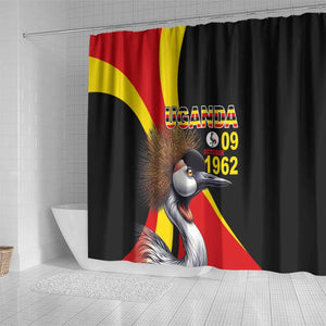 Uganda Independence Day with Crowned Cranes Shower Curtain