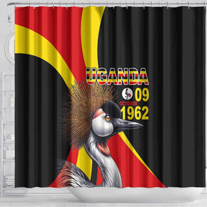 Uganda Independence Day with Crowned Cranes Shower Curtain