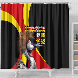 Uganda Independence Day with Crowned Cranes Shower Curtain