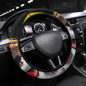 Uganda Independence Day with Crowned Cranes Steering Wheel Cover