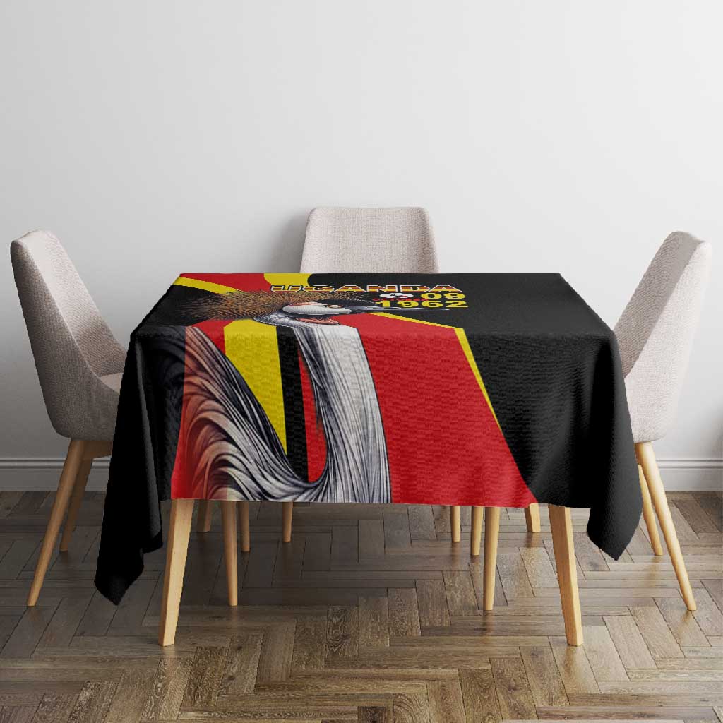 Uganda Independence Day with Crowned Cranes Tablecloth
