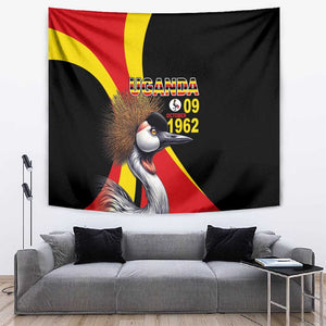 Uganda Independence Day with Crowned Cranes Tapestry