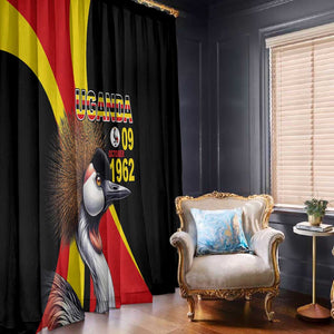 Uganda Independence Day with Crowned Cranes Window Curtain