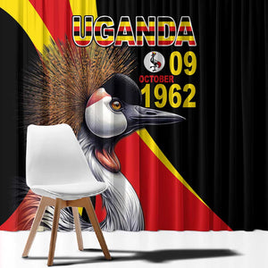 Uganda Independence Day with Crowned Cranes Window Curtain