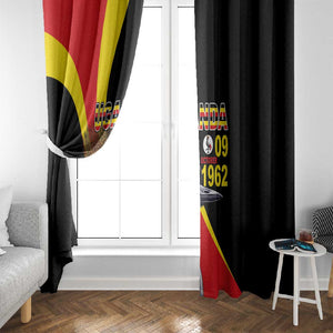 Uganda Independence Day with Crowned Cranes Window Curtain