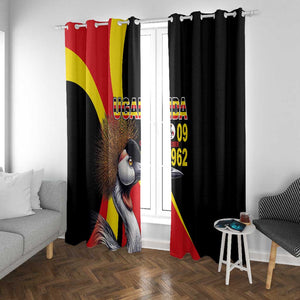 Uganda Independence Day with Crowned Cranes Window Curtain