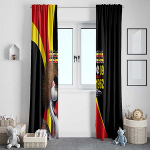 Uganda Independence Day with Crowned Cranes Window Curtain