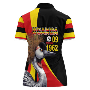 Uganda Independence Day with Crowned Cranes Women Polo Shirt