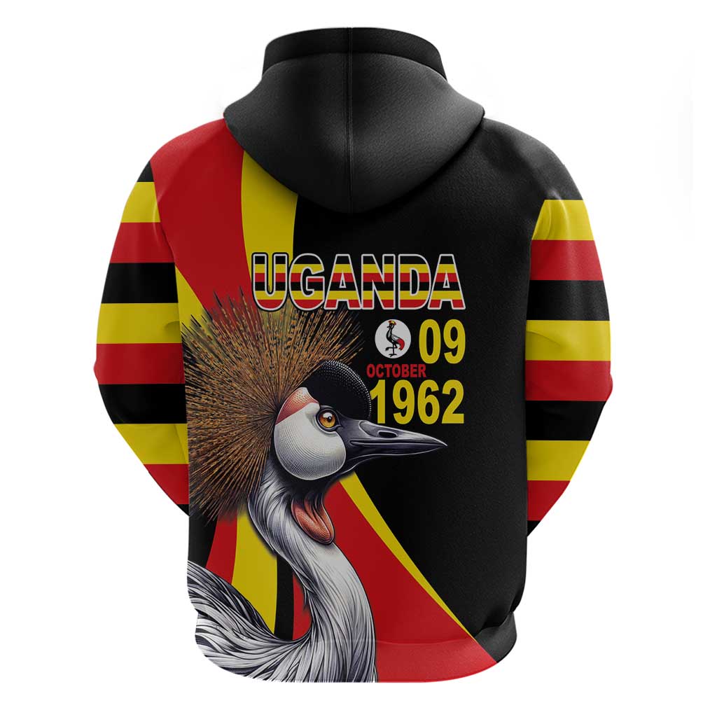 Uganda Independence Day with Crowned Cranes Zip Hoodie