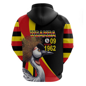Uganda Independence Day with Crowned Cranes Zip Hoodie