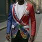 Personalized Haiti and Poland Cultural Fusion Blazer White Eagle and Haitian Independence Symbols