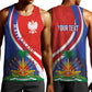 Personalized Haiti and Poland Cultural Fusion Men Tank Top White Eagle and Haitian Independence Symbols