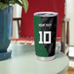 Custom Aotearoa South Africa Rugby Freedom Cup Tumbler Cup Kiwi Warriors Haka with King Protea Symbol - African Pride