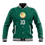Custom Senegal Football Baseball Jacket Traditional Senegalese Fabric Sporty Style