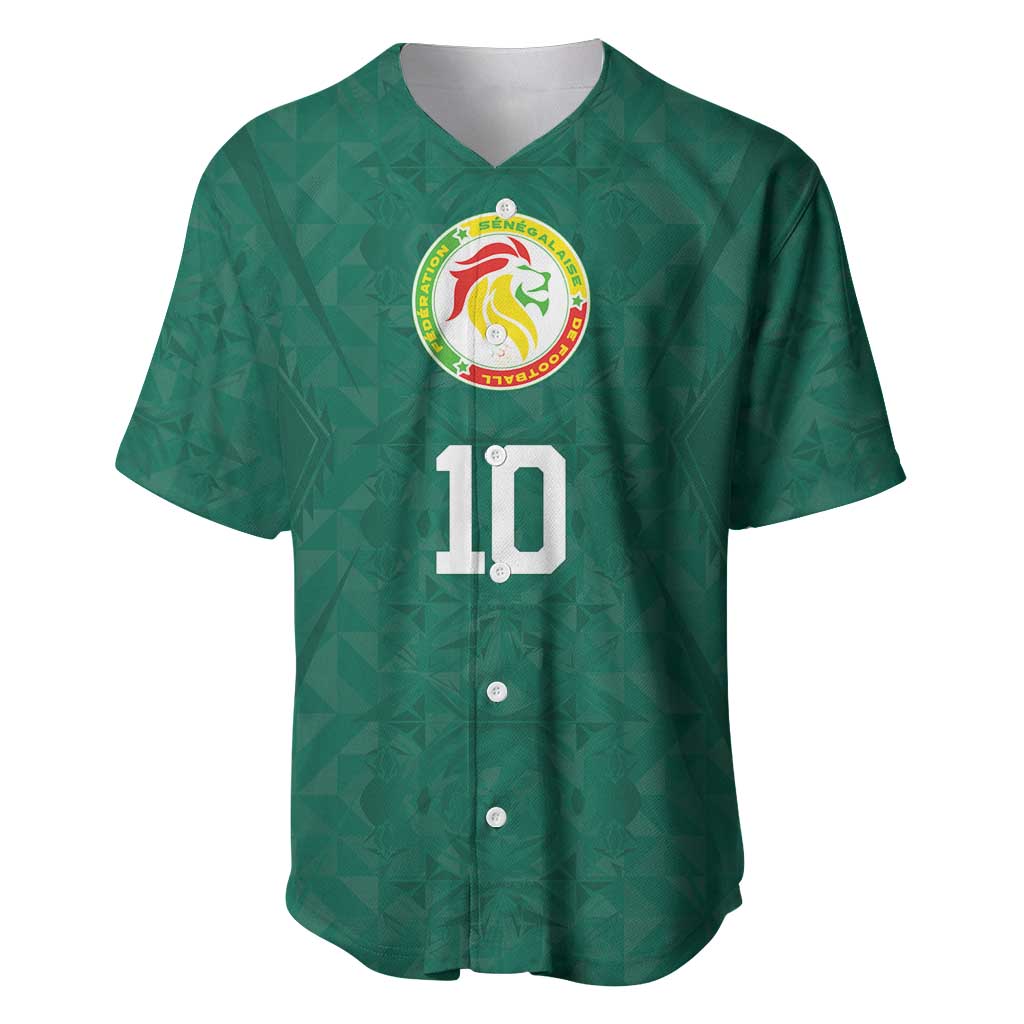 Custom Senegal Football Baseball Jersey Traditional Senegalese Fabric Sporty Style