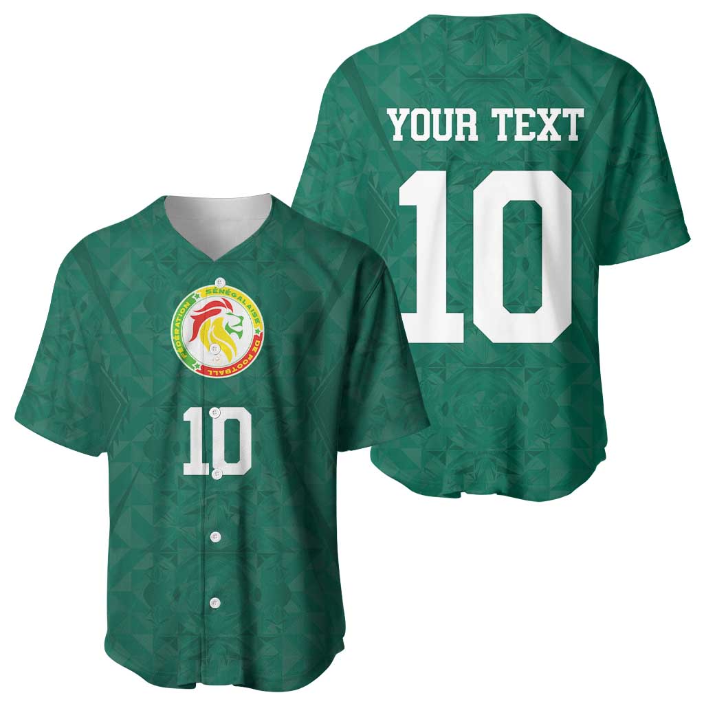 Custom Senegal Football Baseball Jersey Traditional Senegalese Fabric Sporty Style