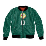 Custom Senegal Football Bomber Jacket Traditional Senegalese Fabric Sporty Style