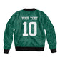 Custom Senegal Football Bomber Jacket Traditional Senegalese Fabric Sporty Style