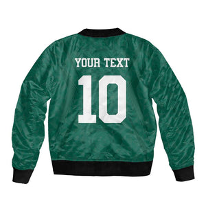 Custom Senegal Football Bomber Jacket Traditional Senegalese Fabric Sporty Style
