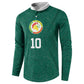 Custom Senegal Football Button Sweatshirt Traditional Senegalese Fabric Sporty Style