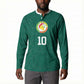 Custom Senegal Football Button Sweatshirt Traditional Senegalese Fabric Sporty Style