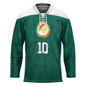 Custom Senegal Football Hockey Jersey Traditional Senegalese Fabric Sporty Style