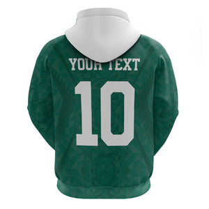 Custom Senegal Football Hoodie Traditional Senegalese Fabric Sporty Style