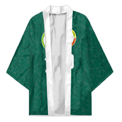 Custom Senegal Football Kimono Traditional Senegalese Fabric Sporty Style