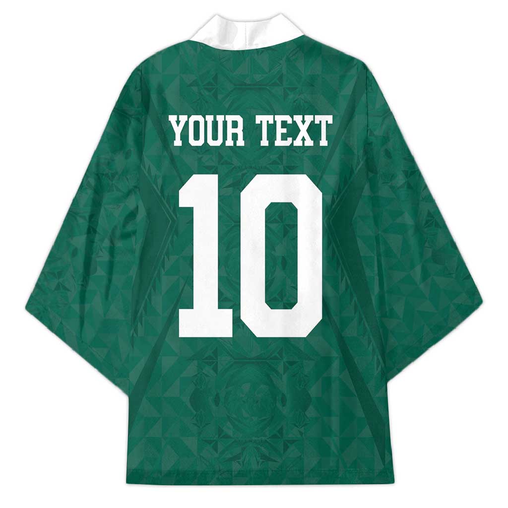 Custom Senegal Football Kimono Traditional Senegalese Fabric Sporty Style