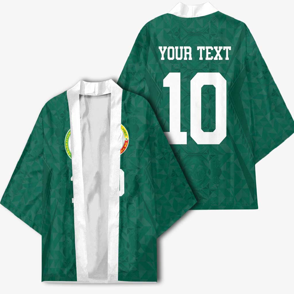 Custom Senegal Football Kimono Traditional Senegalese Fabric Sporty Style