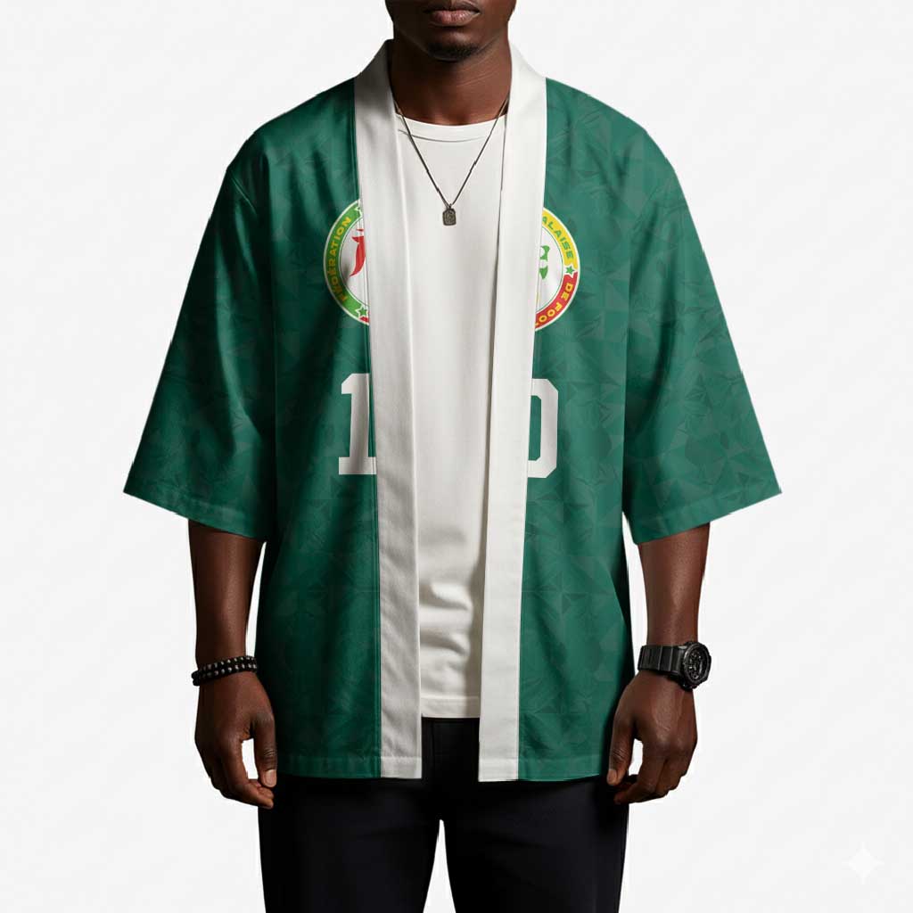 Custom Senegal Football Kimono Traditional Senegalese Fabric Sporty Style