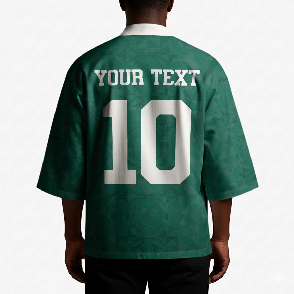 Custom Senegal Football Kimono Traditional Senegalese Fabric Sporty Style