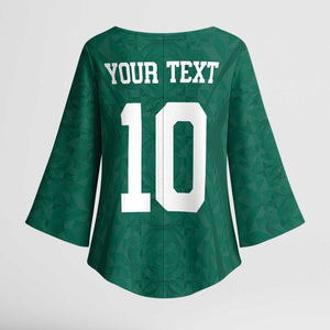 Custom Senegal Football Kimono Sleeve Blouse Traditional Senegalese Fabric Sporty Style