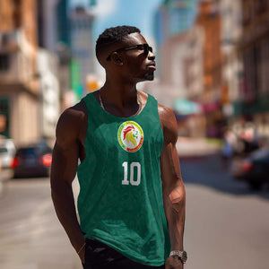 Custom Senegal Football Men Tank Top Traditional Senegalese Fabric Sporty Style