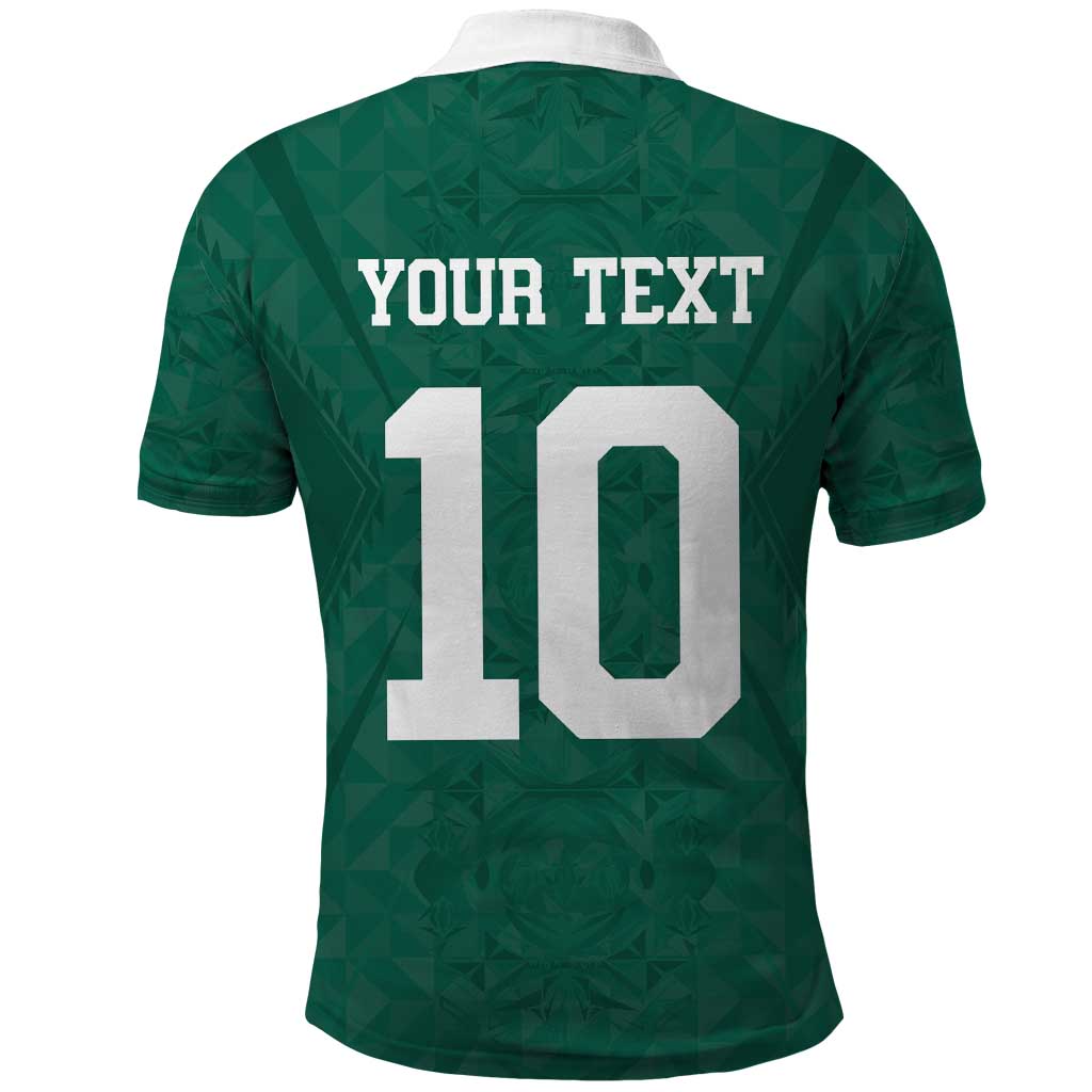 Custom Senegal Football Polo Shirt Traditional Senegalese Fabric Sporty Style