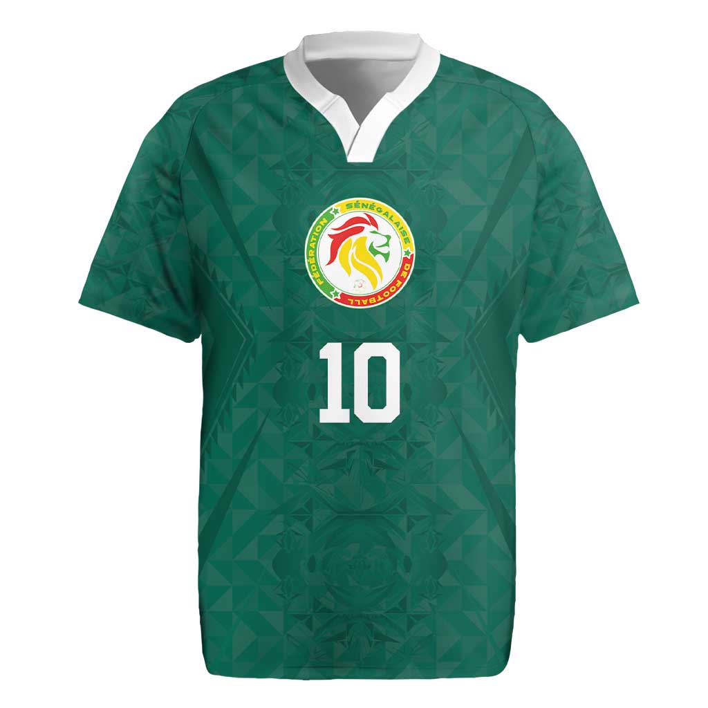Custom Senegal Football Rugby Jersey Traditional Senegalese Fabric Sporty Style