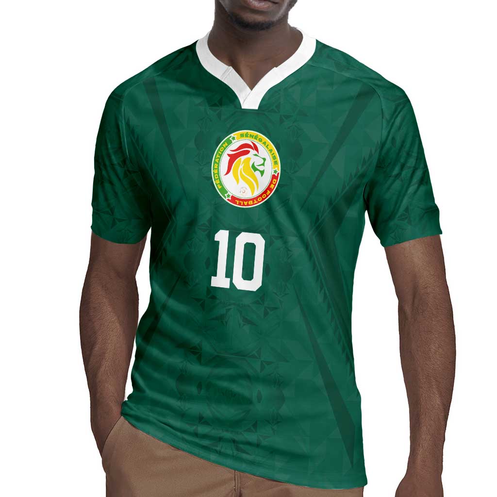 Custom Senegal Football Rugby Jersey Traditional Senegalese Fabric Sporty Style