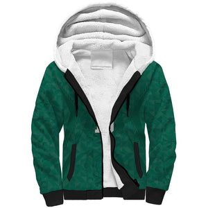 Custom Senegal Football Sherpa Hoodie Traditional Senegalese Fabric Sporty Style