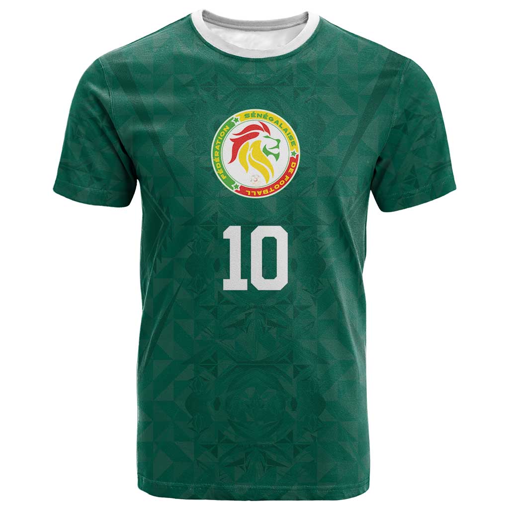Custom Senegal Football T shirt Traditional Senegalese Fabric Sporty Style