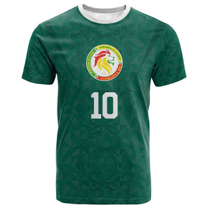 Custom Senegal Football T shirt Traditional Senegalese Fabric Sporty Style