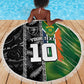 Custom Aotearoa South Africa Rugby Freedom Cup Beach Blanket Maori Silver Fern Art and Sporty Flag SA - African Pride