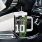 Custom Aotearoa South Africa Rugby Freedom Cup Tumbler With Handle Maori Silver Fern Art and Sporty Flag SA - African Pride