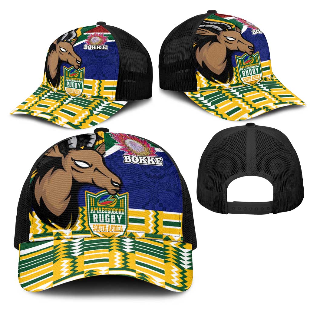 South Africa Rugby Baseball Net Cap Go Bokke-Amabokoboko Spirit - African Pride