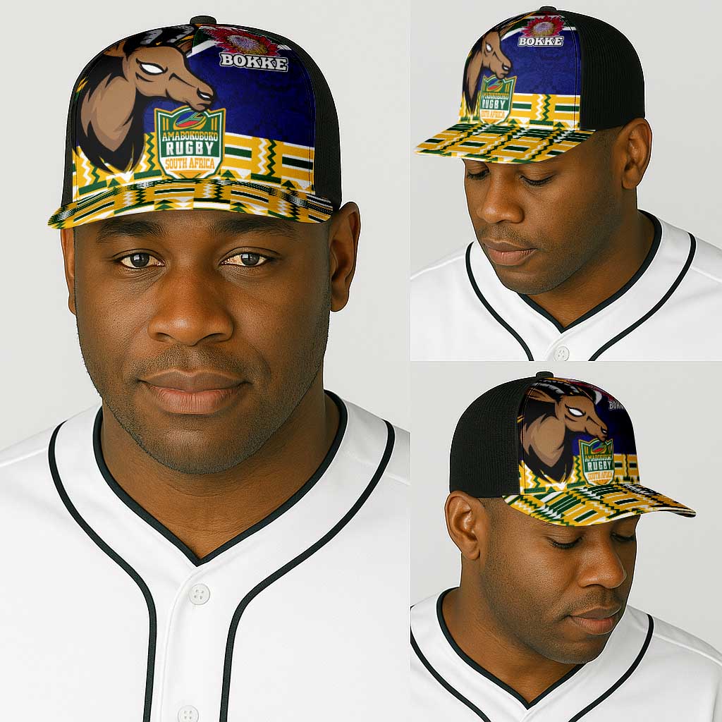 South Africa Rugby Baseball Net Cap Go Bokke-Amabokoboko Spirit - African Pride