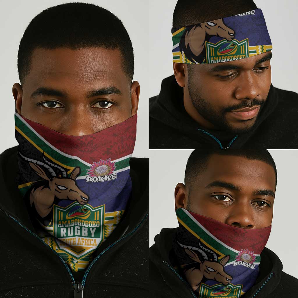 South Africa Rugby Neck Gaiter Go Bokke-Amabokoboko Spirit LT03